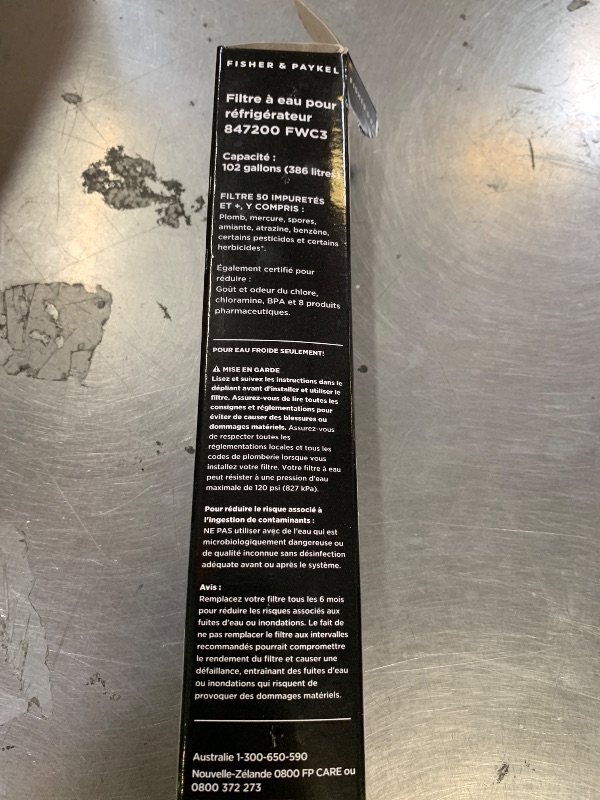 Photo 1 of Fisher & Paykel 847200 Refrigerator Water Filter, Kitchen Fridge Filter