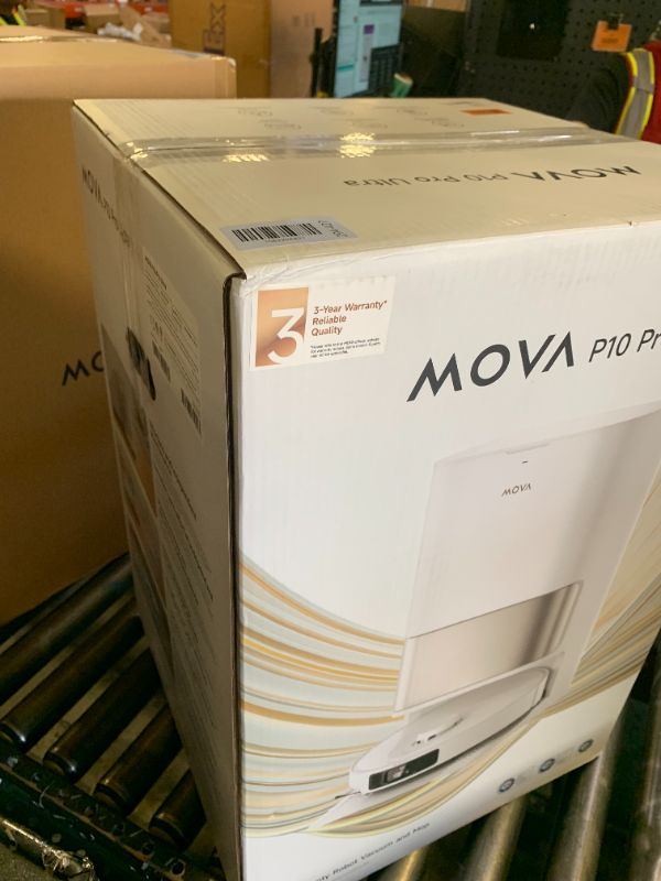 Photo 1 of MOVA - Refurbished Excellent - P10 Pro Ultra Robot Vacuum and Mop, Extenable Mop, Edge-to-Edge Cleaning,13000 Pa Suction, CleanLift System, Hot Water - White