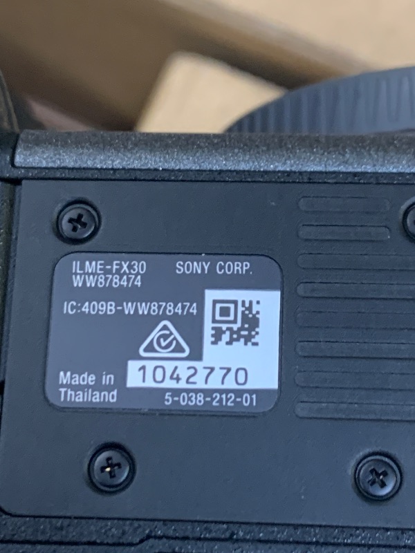 Photo 1 of Sony Cinema Line FX30 Super 35 Camera with XLR Handle Unit, Black