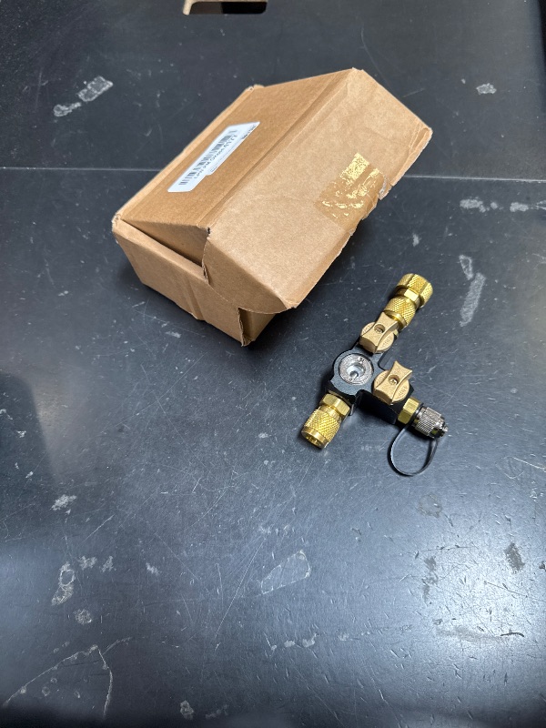 Photo 1 of Professional HVAC Valve Core Removal Tool, 1/4" Dual Valve with 5/16" Adapter and Sight Glass, Vacuum-Rated 20 Microns, A2L Compatible