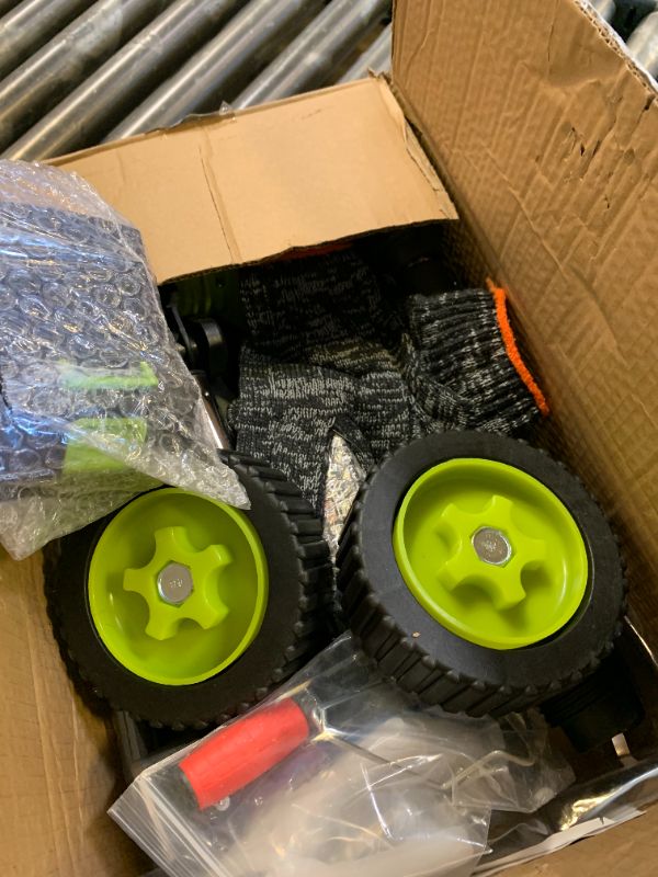 Photo 1 of 6 Inch Electric Weed Wacker with Wheels, Lightweight Electric Weed Eater, 650W High Power 8500 RPM,4000mAh Battery Powered Weed Eater, Multifunctional Grass Trimmer Lawn Tool,Green