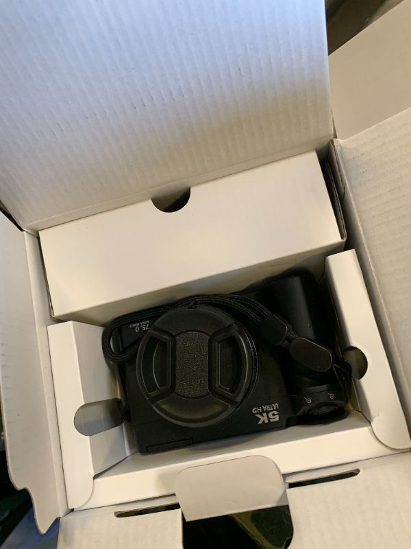Photo 1 of 5K 75 MP Digital Camera for Photography with 18X Zoom, WiFi Autofocus Vlogging Camera with UHD Dual Lens, 64GB Card Point and Shoot Travel Cameras for Beginner and Teen 1 Charge for 2 Batteries, Gift