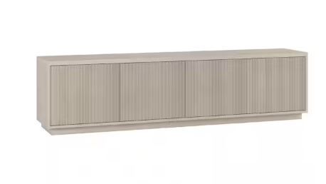 Photo 1 of Hanson 78.5 in. Alder White TV Stand Fits TV's up to 85 in.
