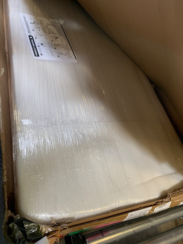 Photo 1 of Pushglossy 22" x 64" Low-e Entry Door Glass Insert, 24"x 66" Outer Frame, Exterior Front Door Window Inserts White Replacement Kit for Home Lmprovement