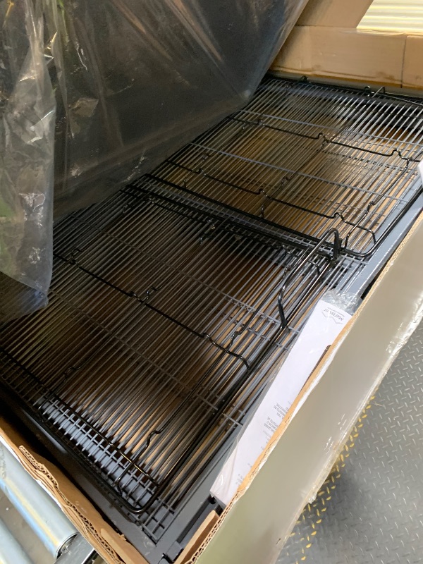 Photo 1 of Critter Nation by MidWest Homes for Pets Double Unit Small Animal Cage, Habitat for Rats, Chinchillas, Ferrets, Sugar Gliders, Tool-Free Assembly, with Full-Width Doors, Shelves & Removable Base Pans