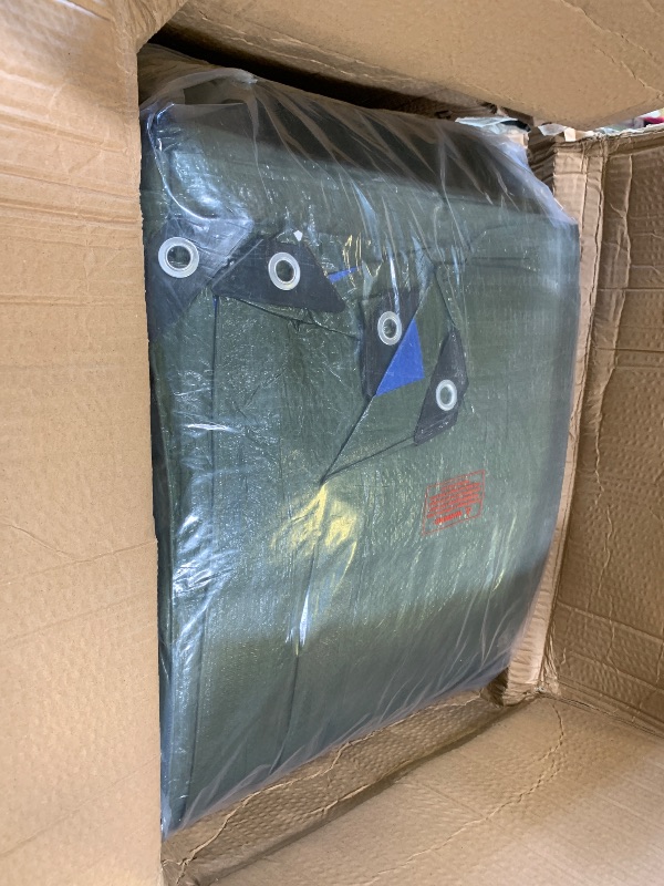 Photo 1 of TARPAL 60x60 Feet Green Tarp Waterproof Multipurpose Protective Cover All Purpose Outdoor Poly Tarps Cover for Swimming Pool, Roof Waterproofing,Boat, car, Camping, firewood,Outdoor Furniture,etc