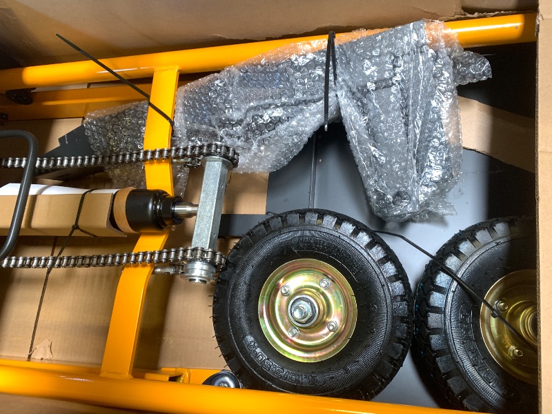 Photo 1 of MMS Foldable Hydraulic Material Lift Winch Stacker, 450 Lbs 35.8" Max Lift w/ 9" Wheels 360° Swivel Casters, Pallet Truck Dolly, Fork Lift Table Cart, Pallet Jack, Removable Platform, Adjustable Forks