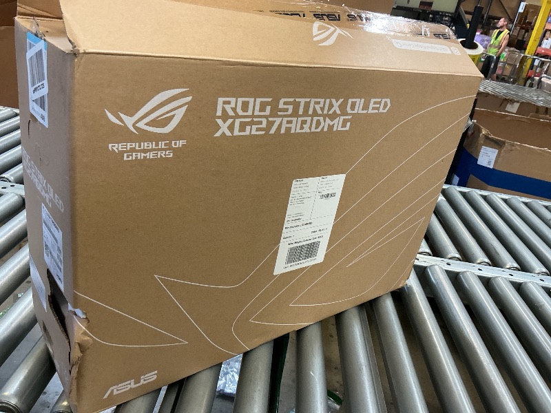 Photo 1 of ASUS ROG Strix 27” 1440P OLED Gaming Monitor (XG27AQDMG) - QHD, Glossy OLED, 240Hz, 0.03ms, Custom Heatsink, Anti-flicker,Uniform Brightness, G-SYNC Compatible, 99% DCI-P3, DisplayWidget, 3yr warranty