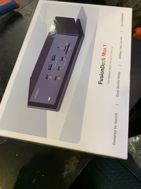 Photo 1 of iVANKY FusionDock Max 1, 20-in-2 Thunderbolt 4 Docking Station Only for M1-M5 Pro/Max MacBook, Quad 6K or Dual 8K Display, 40Gbps Dock with 4 Downstream Thunderbolt 4 Ports, 100W, 2.5G LAN, SD 4.0