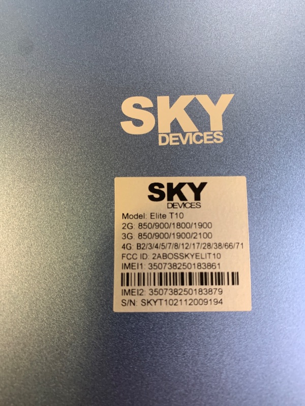 Photo 1 of Sky Devices Elite T10 Tablet with Protective Case, 10-Inch HD Display, Octa-Core Processor, Android 11, 64GB Storage, 4GB RAM, 13MP + 8MP Cameras, Full Metal Body, Blue