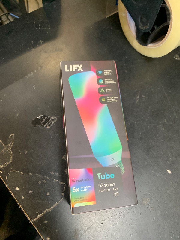 Photo 1 of LIFX T10 Tubular Smart Edison Bulb E26, Color Changing RGB + Tunable White, 52 Zones, Matter Compatible, Works with Apple HomeKit, Alexa & Google Home, Music Sync, Dimmable LED Vintage Light Bulb