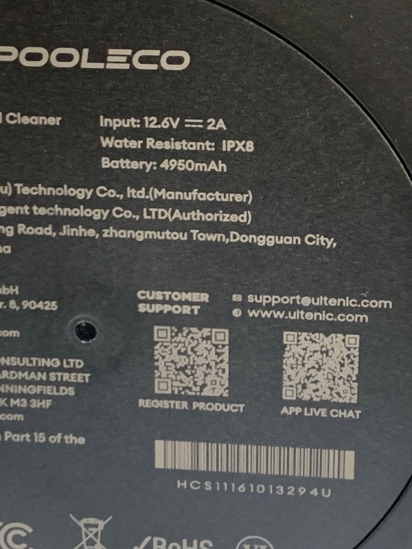 Photo 1 of Pooleco Cordless Robotic Pool Cleaner with Remote Control, Pool Vacuum for Above & In-Ground Pool with 90 Mins Runtime, Self-Parking,Fast Charging, Ideal for Above Ground Pools up to 850 Sq.ft