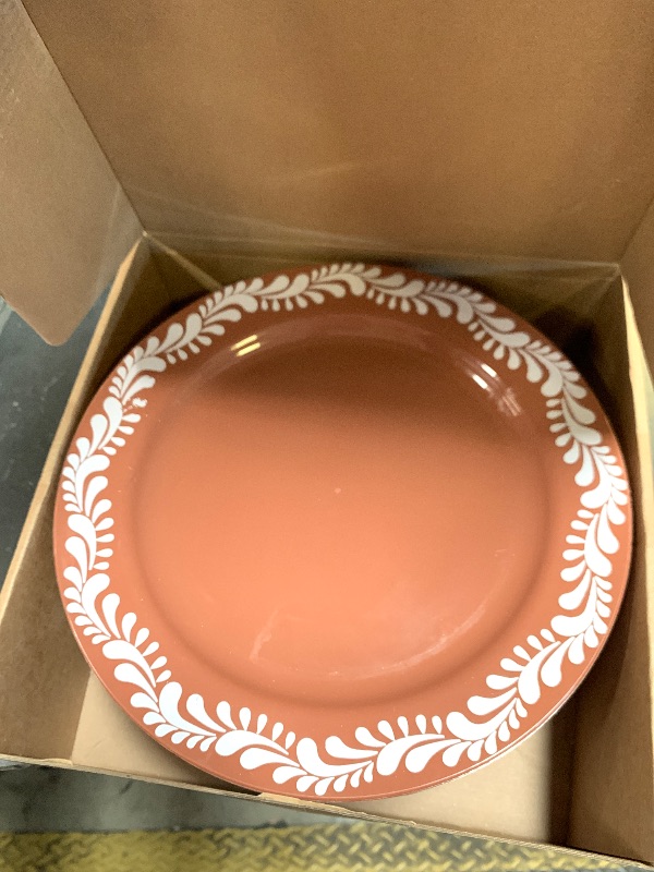 View 2 of Yungyan 50 Pcs Mexican Plastic Plates Mexican Party Decoration Dinnerware Plastic Plates Cielito Lindo Birthday Baby Shower Party Decor(10.25inch,Brown,50)