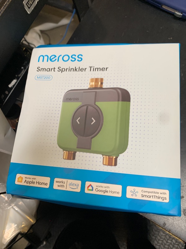 Photo 1 of meross WiFi Water Timer for Garden Hose, 2 Zone WiFi Hose Timer with Brass Inlet and Outlet, WiFi Sprinkler Controller, Rain Delay, Smart Water Valve for Garden, Lawn & Yard, Hub Required