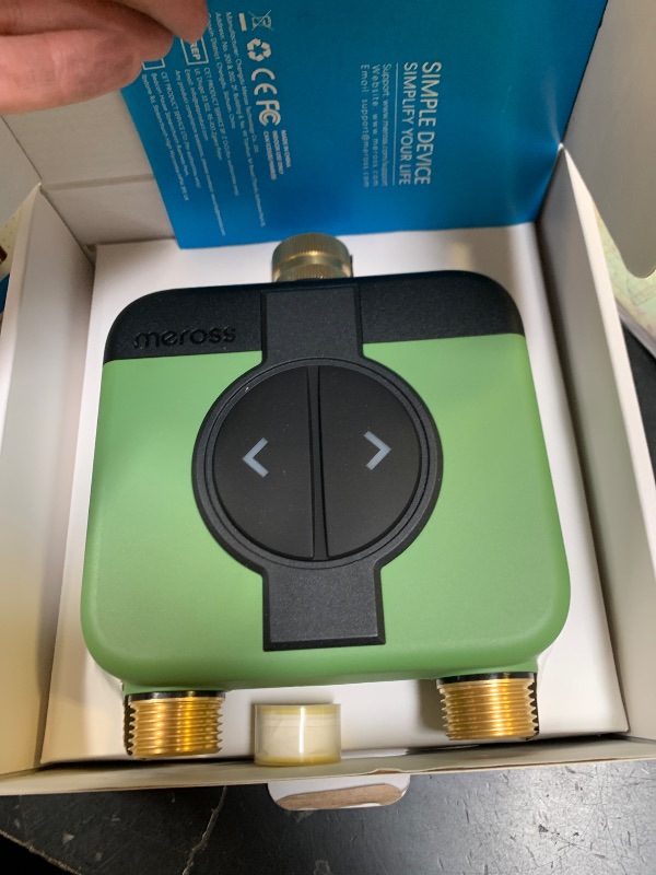 Photo 1 of meross WiFi Water Timer for Garden Hose, 2 Zone WiFi Hose Timer with Brass Inlet and Outlet, WiFi Sprinkler Controller, Rain Delay, Smart Water Valve for Garden, Lawn & Yard, Hub Required