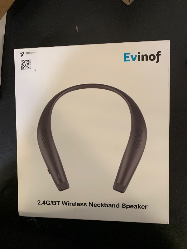 Photo 1 of Evinof 2.4GHz Neck Speaker,Voice Clarifying Dialog Potable Neck Speakers for Hard of Hearing and Elderly,Neck Wireless Wearable Speaker with 18H Playtime,No Delaym,100Ft Range,Neckband Speaker ?