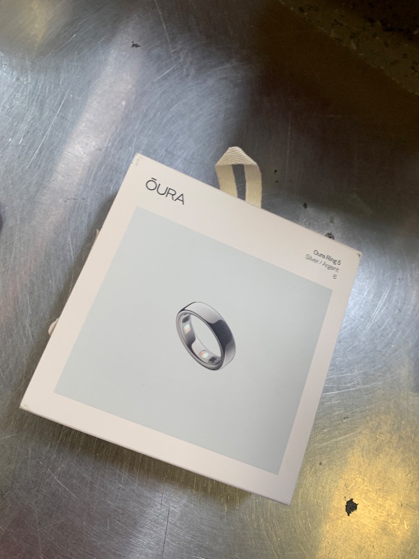 Photo 1 of Oura Ring 5 - Silver - Size 6 - World’s Smallest Smart Ring - Sleep, Activity, Women’s Health, AI Advisor, 1 Week of Battery Life, Size Before You Buy, Android & iOS Compatible