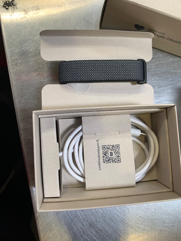 Photo 1 of Google Fitbit Air - Screenless Activity Tracker with Fitness, Heart Rate, and Sleep Tracking - Personalized AI-Powered Coaching - Up to 7 Days’ Battery Life - Works with iOS and Android - Obsidian
