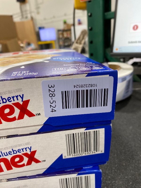 Photo 1 of ***PACK OF 3***Blueberry Chex Cereal, Gluten Free Breakfast Cereal, Made with Whole Grain, 12 oz