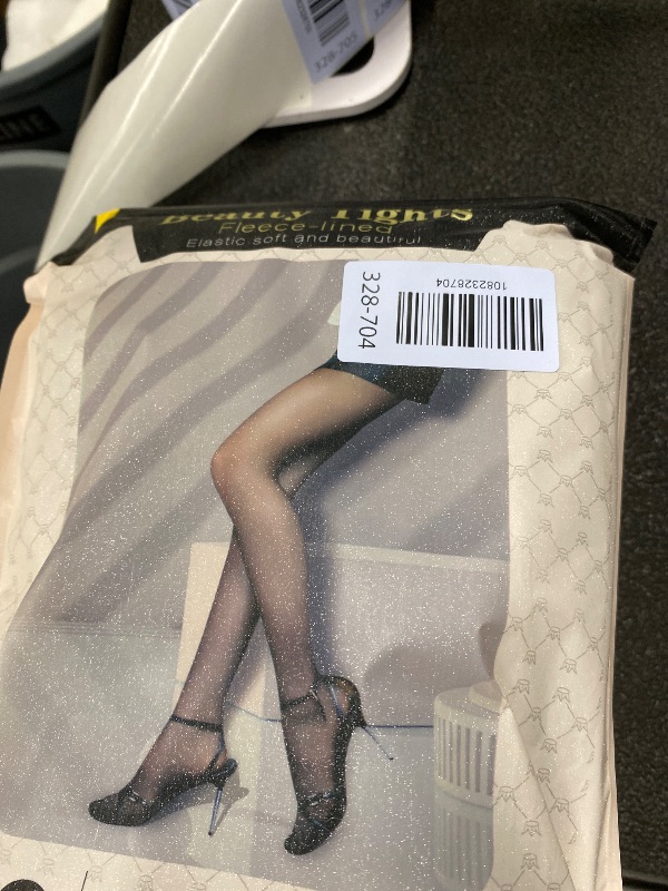 View 2 of ***PACK OF 3***Welvgnnce Fleece Lined Tights Sheer Women - Fake Translucent Warm Pantyhose Leggings Sheer Thick Tights for Winter Black