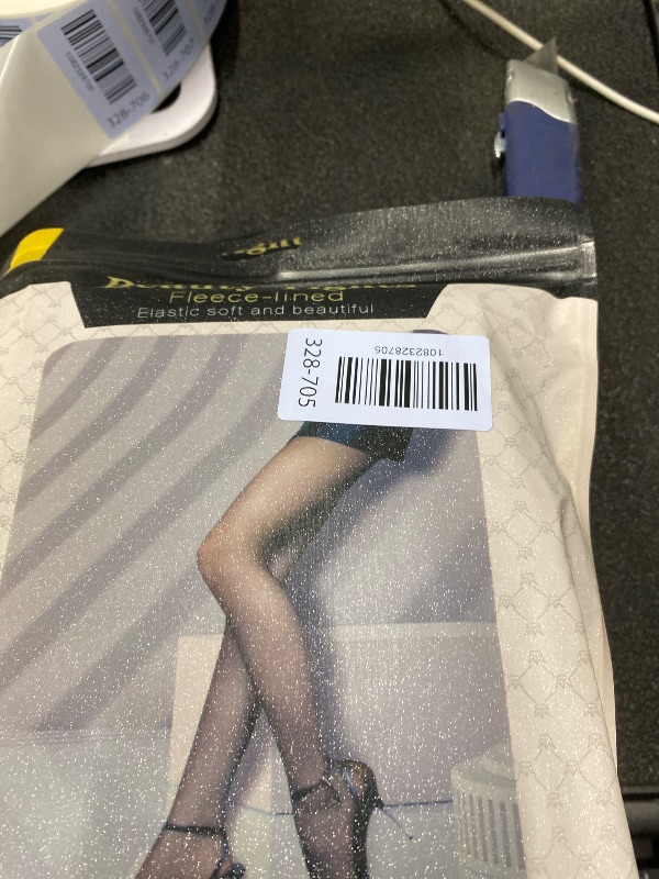View 2 of ***PACK OF 3***Welvgnnce Fleece Lined Tights Sheer Women - Fake Translucent Warm Pantyhose Leggings Sheer Thick Tights for Winter Black