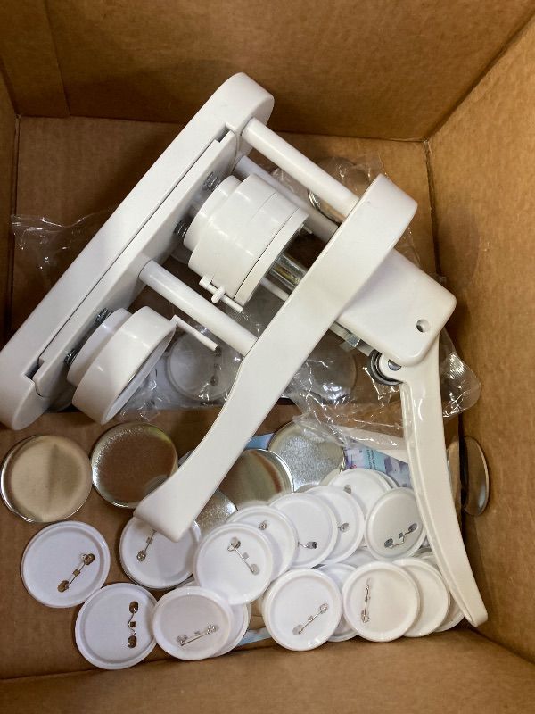 Photo 1 of **PARTS ONLY/DONT WORK***Button Maker Machine, Pin Maker Machine, Button Press Machine, DIY Badges Making Machine Kit with Free 50pcs Supplies, Installation-Free (58mm/2.25inch)
