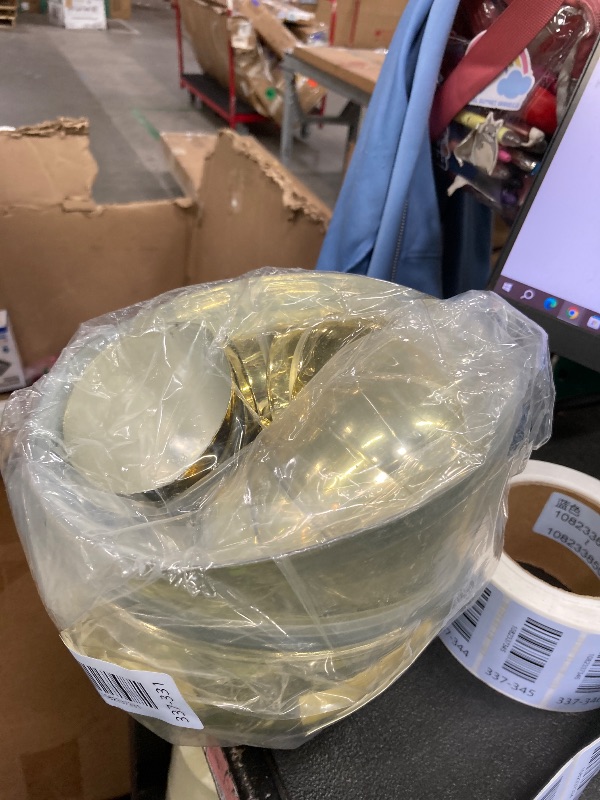 View 2 of 10" x 7" Jumbo Giant Golden Easter Eggs Large 1Pcs Includes 10Pcs 4.2"x3.1" Fillable Gold Eggs Plastic Empty for Easter Egg Hunt, Basket Stuffers, Party Favors & Holiday Decorations