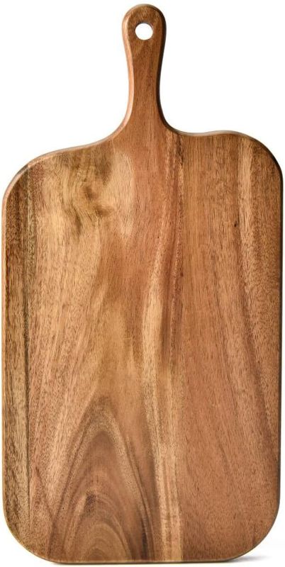 View 1 of **2**BILL.F Wood Cutting Board for Kitchen Set of 2 Cutting Board Wood with Handle Decorative Wooden Serving Board for Kitchen and Dining Room