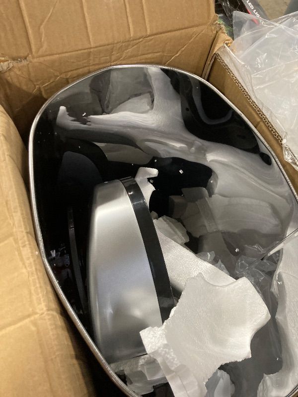 Photo 1 of ***MISSING INSERT PART ONLY*** iTouchless 13 Gallon Oval Touchless Sensor Trash Can with Odor Filter, Fingerprint-Proof Stainless Steel, 50L Automatic Kitchen Garbage Bin, Smart Hands-Free Motion Lid, Quiet Soft-Close  ***SOME DENTS***