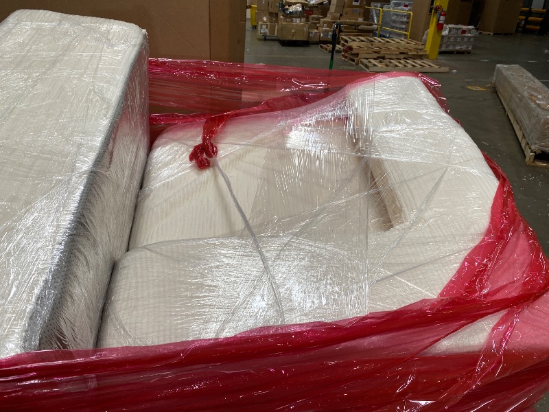 Photo 1 of 108" L-Shaped Boneless Couch, Modular Sectional Sofa with Moveable Ottoman, Corduroy Cloud Couches for Living Room, No Assembly, Ship in a Box, Beige