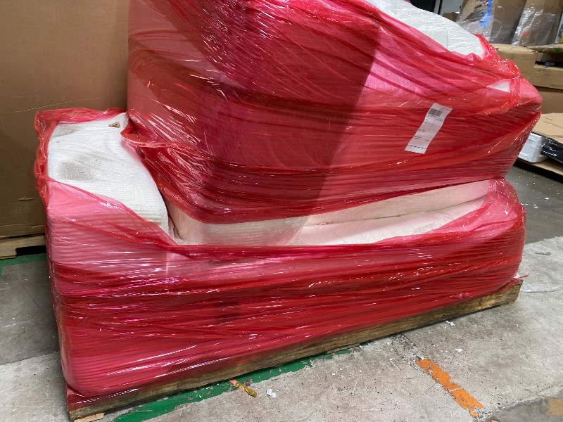 Photo 1 of 108" L-Shaped Boneless Couch, Modular Sectional Sofa with Moveable Ottoman, Corduroy Cloud Couches for Living Room, No Assembly, Ship in a Box, Beige