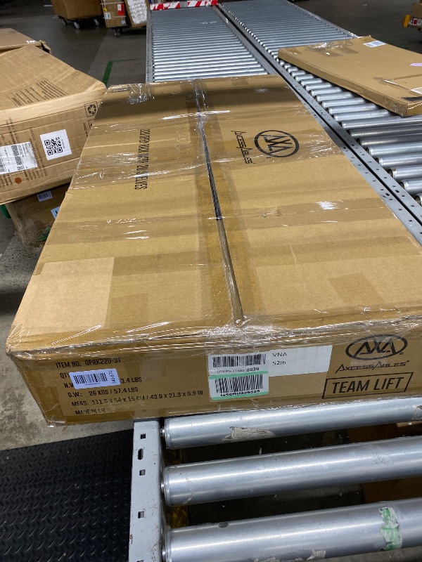 Photo 1 of ***IMAGE FOR REFERENCE***AxcessAbles 22U Open Frame Network & AV Rack with Caster Wheels, Three 2U Shelves, 10-32 & Cage Nut Compatible Rails, Cage Nuts, Screws, Cage Nut Tool & Wall Mount Kit | 19-Inch Equipment Rack