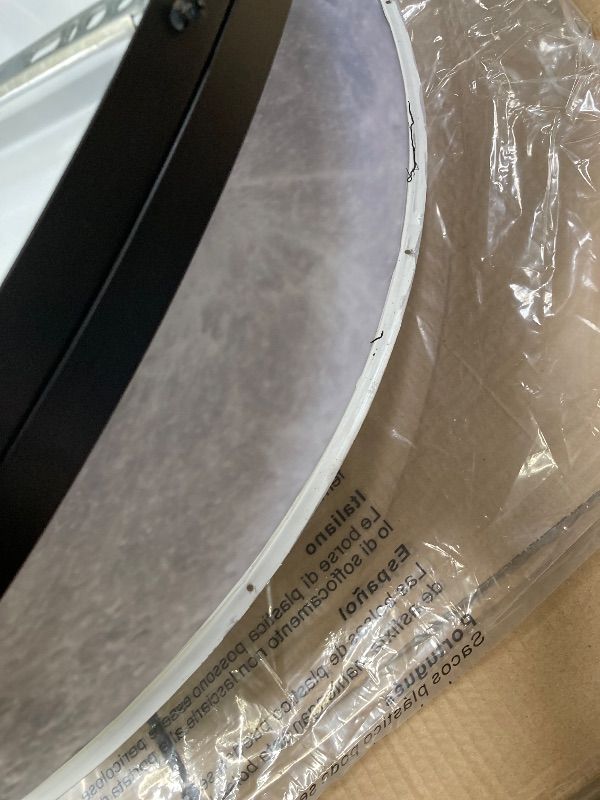 Photo 1 of ***DAMAGED -SELLING AS PARTS ONLY*** Clamber Dimmable Moon Wall Light 31.5 Inch Indoor Plug in LED Wall Sconce with Remote Control Black Modern Wall Lamps for Bedroom Living Room Decor Lighted Wall Art