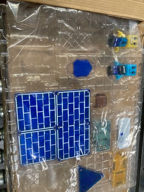 Photo 1 of **MISSING PARTS**MAGNA-TILES Police Station 35-Piece Magnetic Construction Set, The Original Magnetic Building Brand