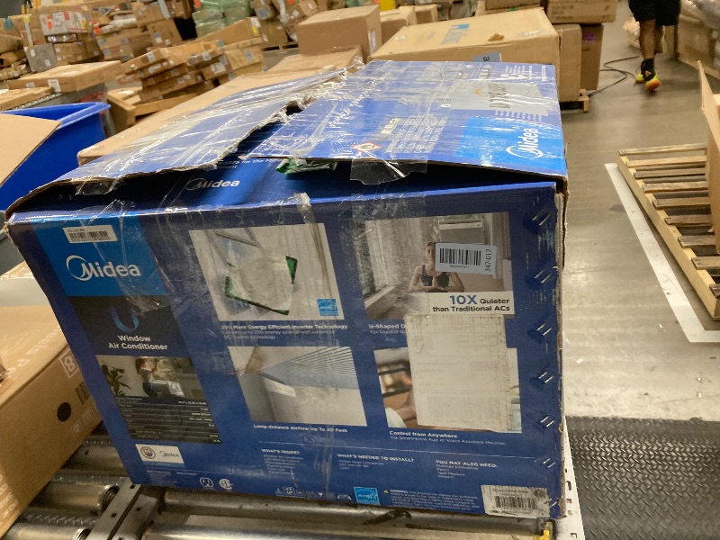 Photo 1 of ***PARTS ONLY***Midea 8,000 BTU U Shaped Smart Inverter Window Air Conditioner - Cools 350 Sq Ft, Ultra Quiet with Open Window Flexibility - Alexa/Google Assistant Compatible - 37% Energy Savings, Remote (Updated)