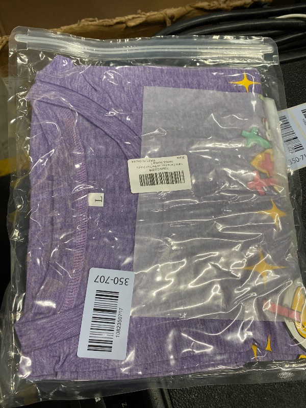 Photo 1 of **PURPLE**WOMEN'S SHORT SLEEVE, CREW NECK TEE SHIRT, EASTER, SIZE LARGE