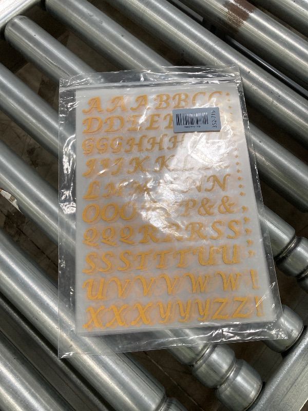 Photo 1 of ***MISSING PIECES -SELLING AS IS ***Iron on Letter and Number 0.75 Inch A-Z Heat Transfer Letter Number Adhesive 0-9 Alphabet DIY Fabric Vinyl for Clothing Printing Decor(Silver, Gold)