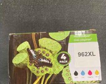 Photo 1 of **ALL OPENED**962 Cyan, Magenta, Yellow / 962XL Black Ink Cartridges (4-Pack) | Works OfficeJet 9010 Series, OfficeJet Pro 9010, 9020 Series | Eligible for Instant Ink | 3JB34AN