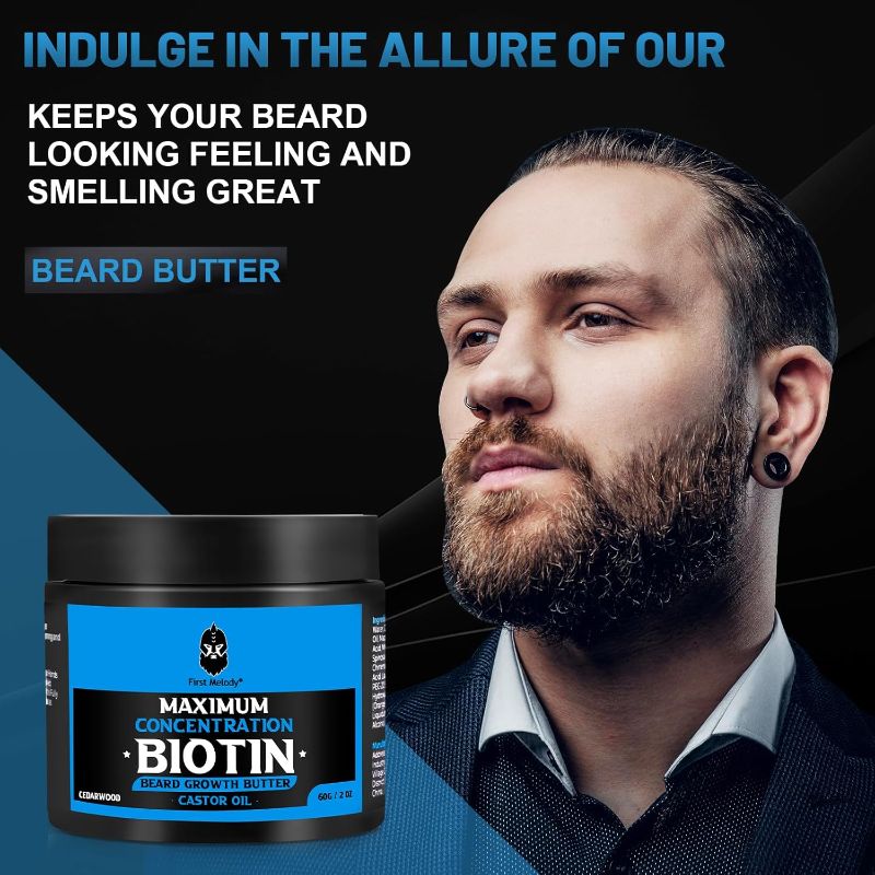 Photo 1 of
Beard Butter,Maximum Concentration Biotin,with Castor Oil and Argan & Jojoba Oils, Promotes Beard Growth, Styles, Strengthens & Softens Beards ..