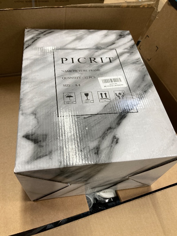 Photo 1 of ***FACTORY SEALED*** A4 Picture Frame Set of 12, Display 6x8 with Mat or 8.3x11.7 without Mat, Photo Frames for Wall Mounting or Table Top Display, Brown***FACTORY SEALED***