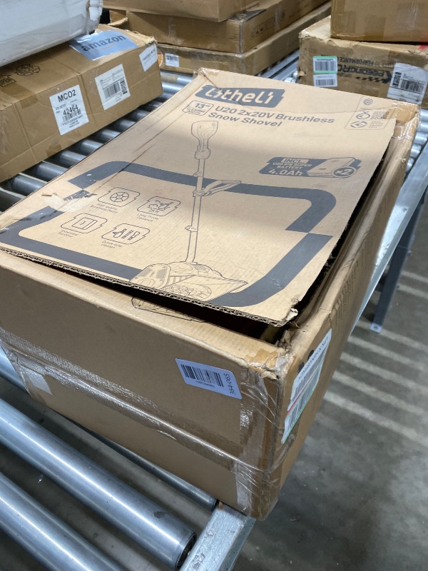 View 3 of **Missing Batteries and screws**Litheli Electric Snow Shovel Cordless 2x20V, Brushless Lightweight Battery Powered Snow Blower with 4.0Ah Battery, Easy Snow Removal Tool for Driveways, Sidewalks, Patios and Decks