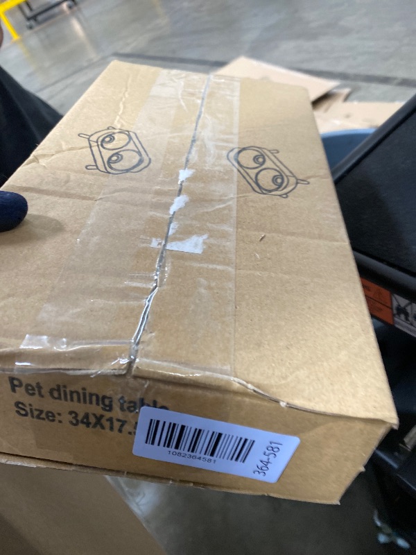View 2 of ***LEGS MISSING***Elevated Cat Bowl, Raised Cat Food and Water Bowl Set for Indoor Cats, Splash Proof with 2 Stainless Steel Pet Food Bowls for Cats and Puppies, Whisker Fatigue and Dishwasher Safe - White***LEGS MISSING***