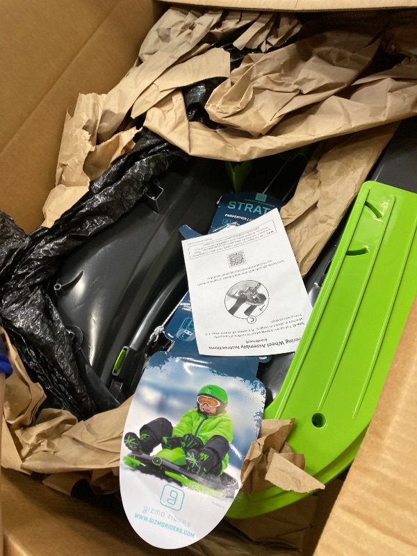 Photo 1 of ***MISSING BOTTOM PIECE -SELLING AS PART ONLY*** Gizmo Riders Snow Sled for Kids, Adults - Toboggan Sled, Easy Turning Steering Wheel, Anti-Slip Seat, Pull Up Brake, Durable Plastic Sled, Lightweight, Snow Sleds, Age 3+, 260 lbs