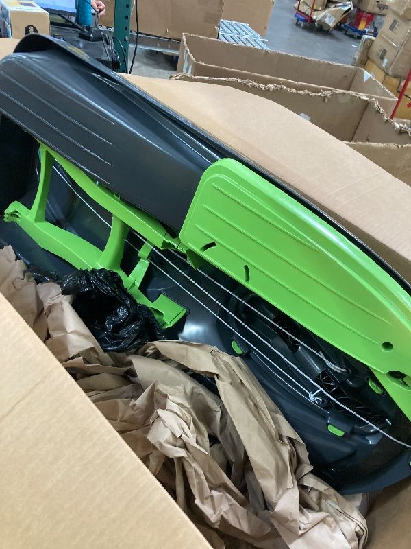Photo 1 of ***MISSING BOTTOM PIECE -SELLING AS PART ONLY*** Gizmo Riders Snow Sled for Kids, Adults - Toboggan Sled, Easy Turning Steering Wheel, Anti-Slip Seat, Pull Up Brake, Durable Plastic Sled, Lightweight, Snow Sleds, Age 3+, 260 lbs