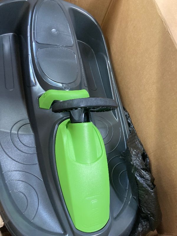 Photo 1 of ***MISSING BOTTOM PIECE -SELLING AS PART ONLY*** Gizmo Riders Snow Sled for Kids, Adults - Toboggan Sled, Easy Turning Steering Wheel, Anti-Slip Seat, Pull Up Brake, Durable Plastic Sled, Lightweight, Snow Sleds, Age 3+, 260 lbs