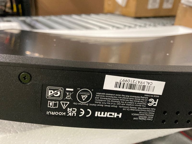 Photo 1 of **MISSING POWER PLUG***KOORUI 24 inch Curved Monitor, Full HD 1080P Curved Computer Monitor, 100Hz 1500R PC Screen, TÜV Rheinland Certified, HDMI VGA, Tilt Adjustment, LCD Display, Eye Care, Black 24N5CA