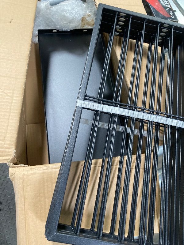 Photo 1 of **MISSING PARTS***POKIPO 49.5" W Large Power Tool Organizer Wall Mount with Charging Station, 4 Tier Heavy Duty 12 Cordless Drills Holder Load 800 lb, Tool Battery Storage Rack Built in 8 Outlet Power Strip for Garage