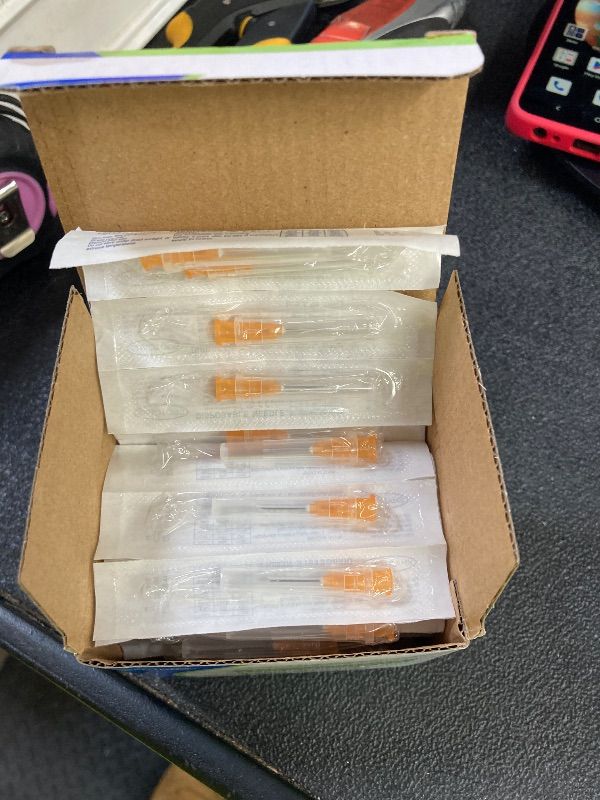 Photo 1 of ***BOX HAS WATER DAMAGE***SHAOTONG 25 Gauge 1/2 Inch Luer Lock Accessories Disposable Lab Supplies, Pack of 100***BOX HAS WATER DAMAGE***