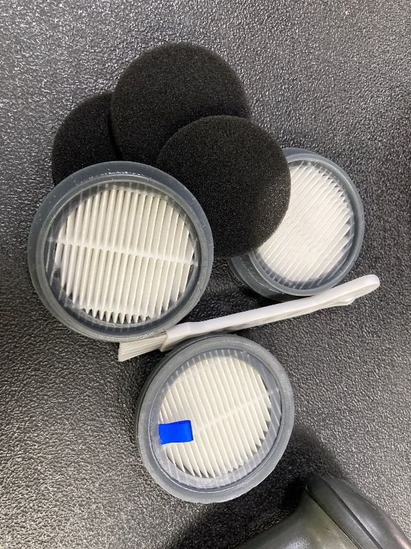 Photo 1 of ***1 IS MISSING***ECOMAID 4 Pack HEPA Filters and 8 Pack Sponge Filters Replacement for Afoddon A200Pro/A200, ORFELD B08/C10A/C10G and NEQUARE S12 S25 S26 Series Cordless Vacuum Cleaner with Brush***1 IS MISSING***