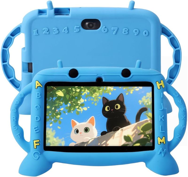 View 1 of **NO BOX/NO CHARGER***MengDash Kids Tablet, 7 inch Tablet for Kids 3-10, Educational Learning Toddler Tablet Android 11, Touch Screen 3GB RAM+32GB ROM Storage, Google Play YouTube (Blue)